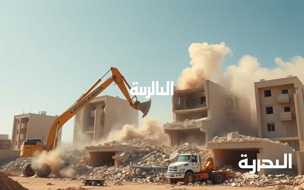 هدم مباني فى الخمرة